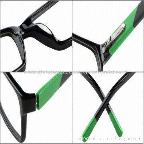 Fashion black acetate optical frame for men, OEM/ODM orders and customized logos are accepted